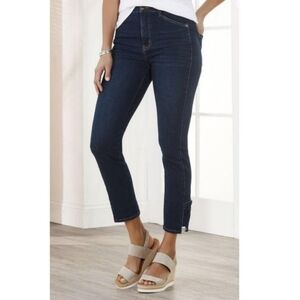 Soft Surroundings Highrise Jeans Lace Hem